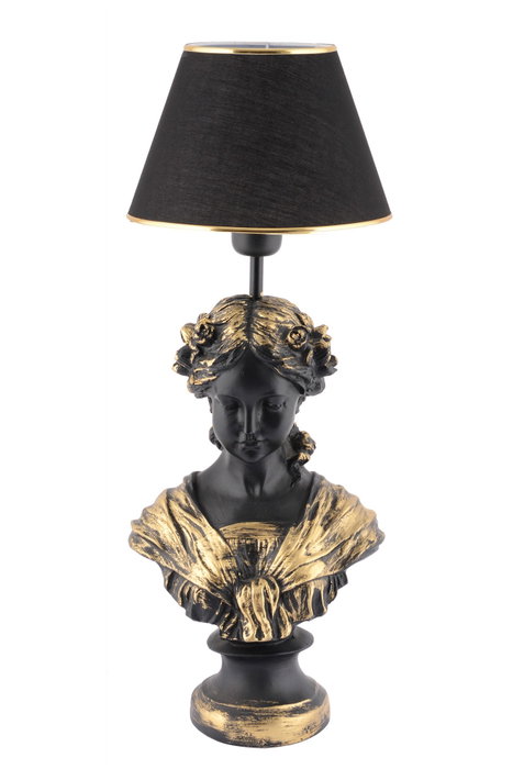 Opviq Lámpara de mesa Opelya - Negro y dorado